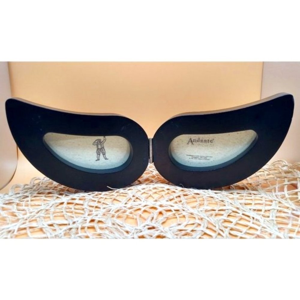 Vintage Black Mask Frame, Eyes, Masquerade, Mardi Gras, 1996 Dayton Hudson, EUC